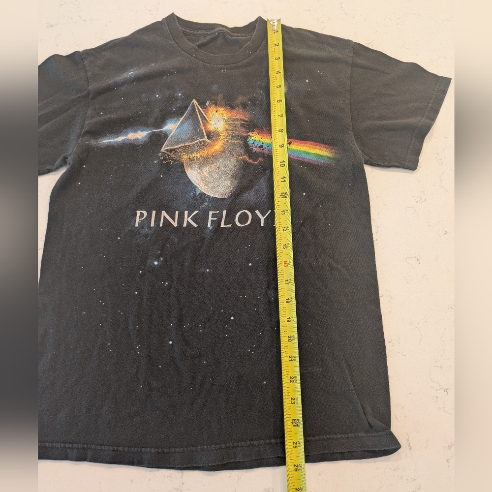 VTG PINK FLOYD Exploding Dark Side of the Moon Pyramid T-Shirt Mens Small Black - Picture 3 of 4